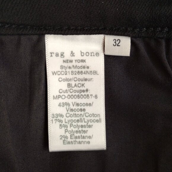 Rag & Bone Black Nina High-Rise Skinny Jeans NWT 32 - Picture 9 of 9